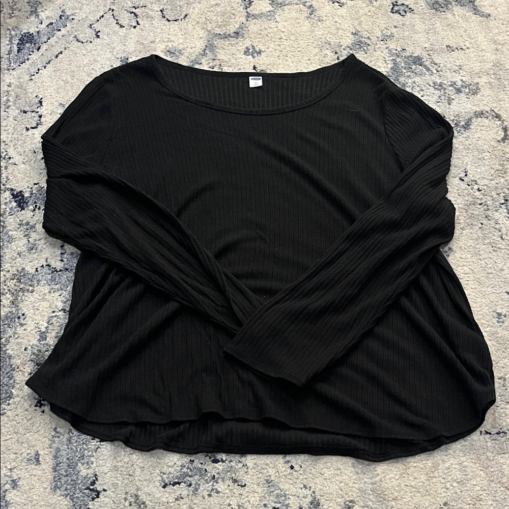 Old Navy Black Long Sleeve Blouse